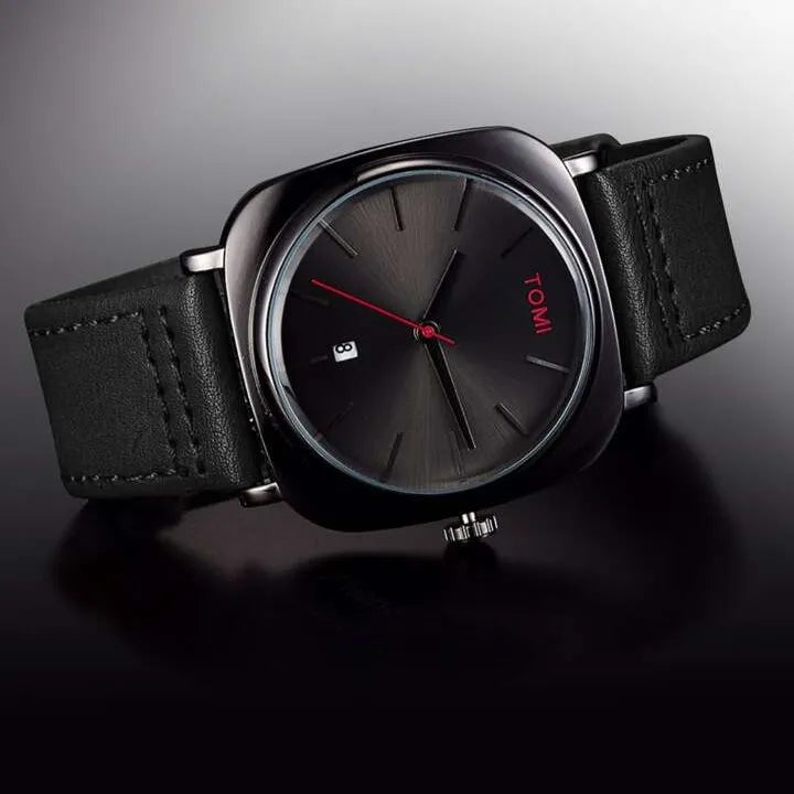 TOMI T-084 Quartz Date Business Class Strap Watch