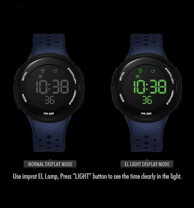 Digital Sports Multi Functional Black Dial Watch for Men