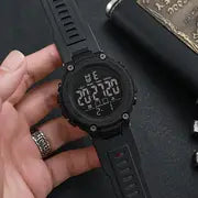 Men Wrist Watches Water Resistant Luminous Stopwatch Timer Dual Time Display Digital Watch
