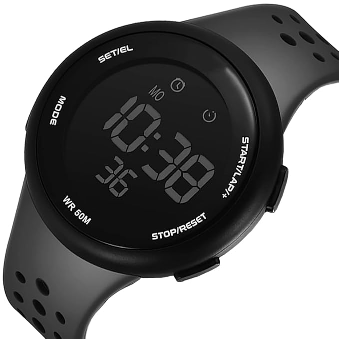 Digital Sports Multi Functional Black Dial Watch for Men