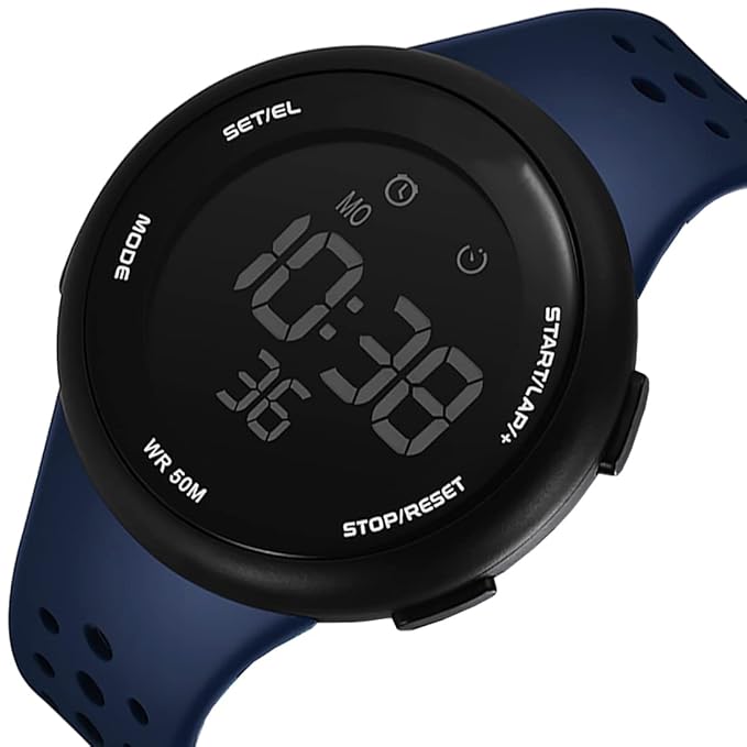 Digital Sports Multi Functional Black Dial Watch for Men
