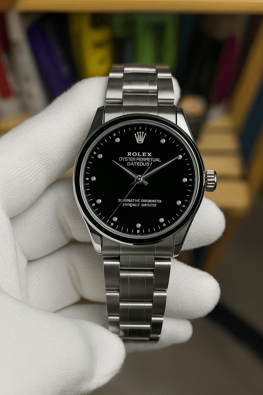 AK Oyster Prime – Black Dial Stainless Steel Men's Watch