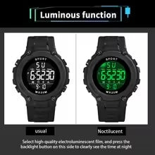 Men Wrist Watches Water Resistant Luminous Stopwatch Timer Dual Time Display Digital Watch