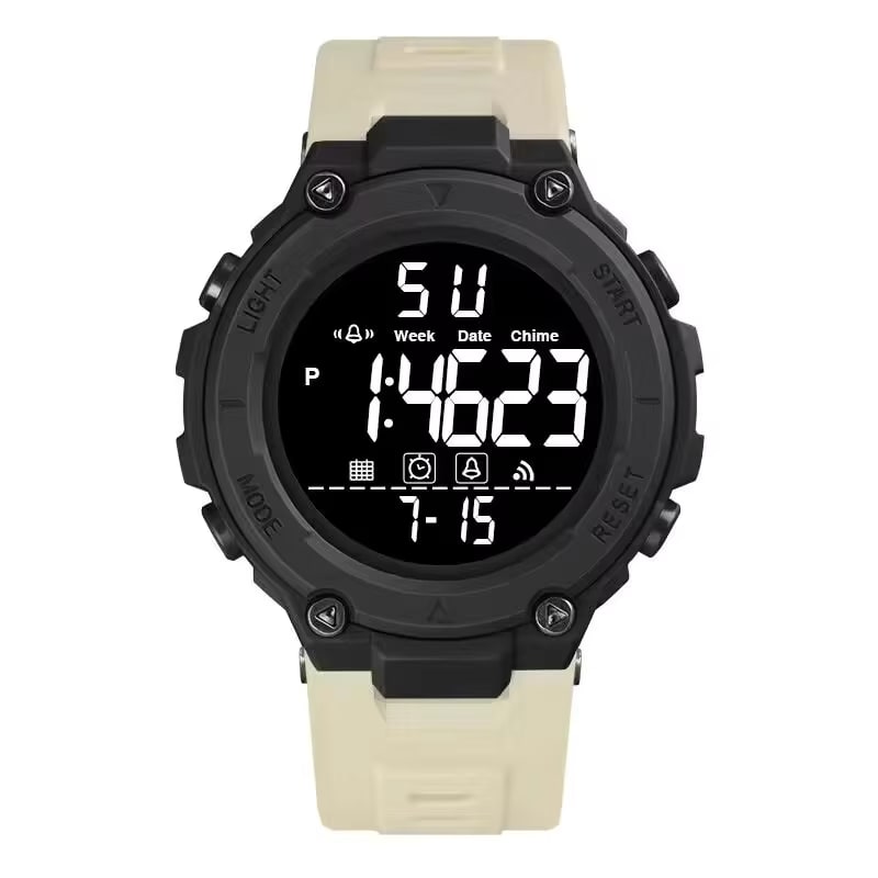 Men Wrist Watches Water Resistant Luminous Stopwatch Timer Dual Time Display Digital Watch