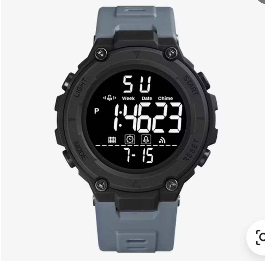 Men Wrist Watches Water Resistant Luminous Stopwatch Timer Dual Time Display Digital Watch