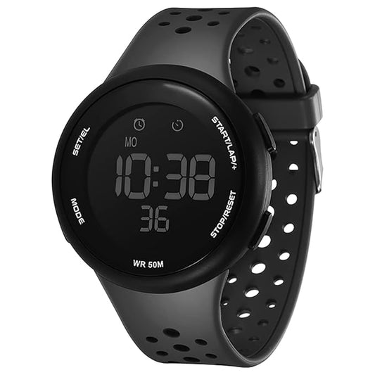 Digital Sports Multi Functional Black Dial Watch for Men
