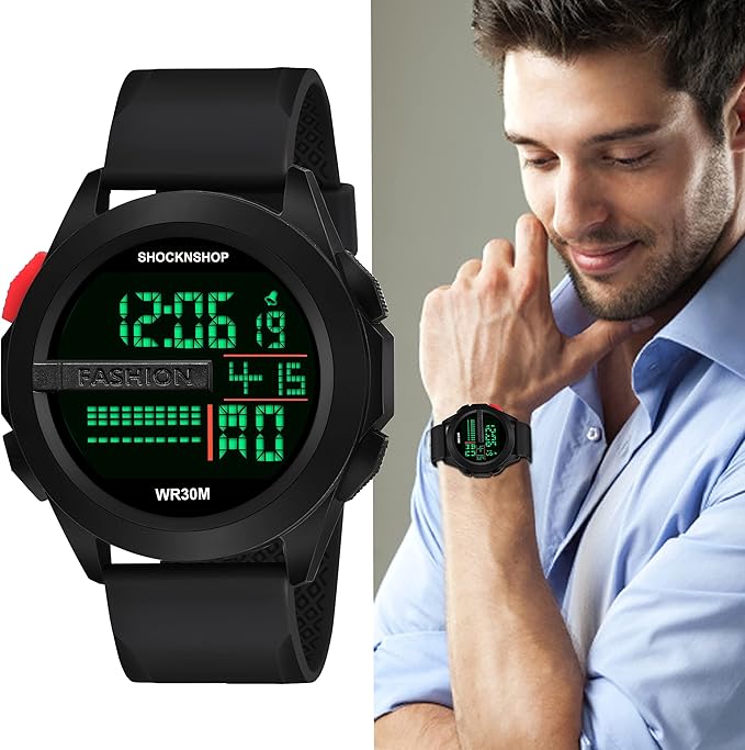 Waterproof Digital Sports Watch – Alarm & Stopwatch