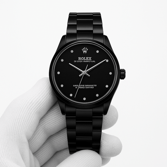 AK Oyster Prime – Black Dial Stainless Steel Men's Watch