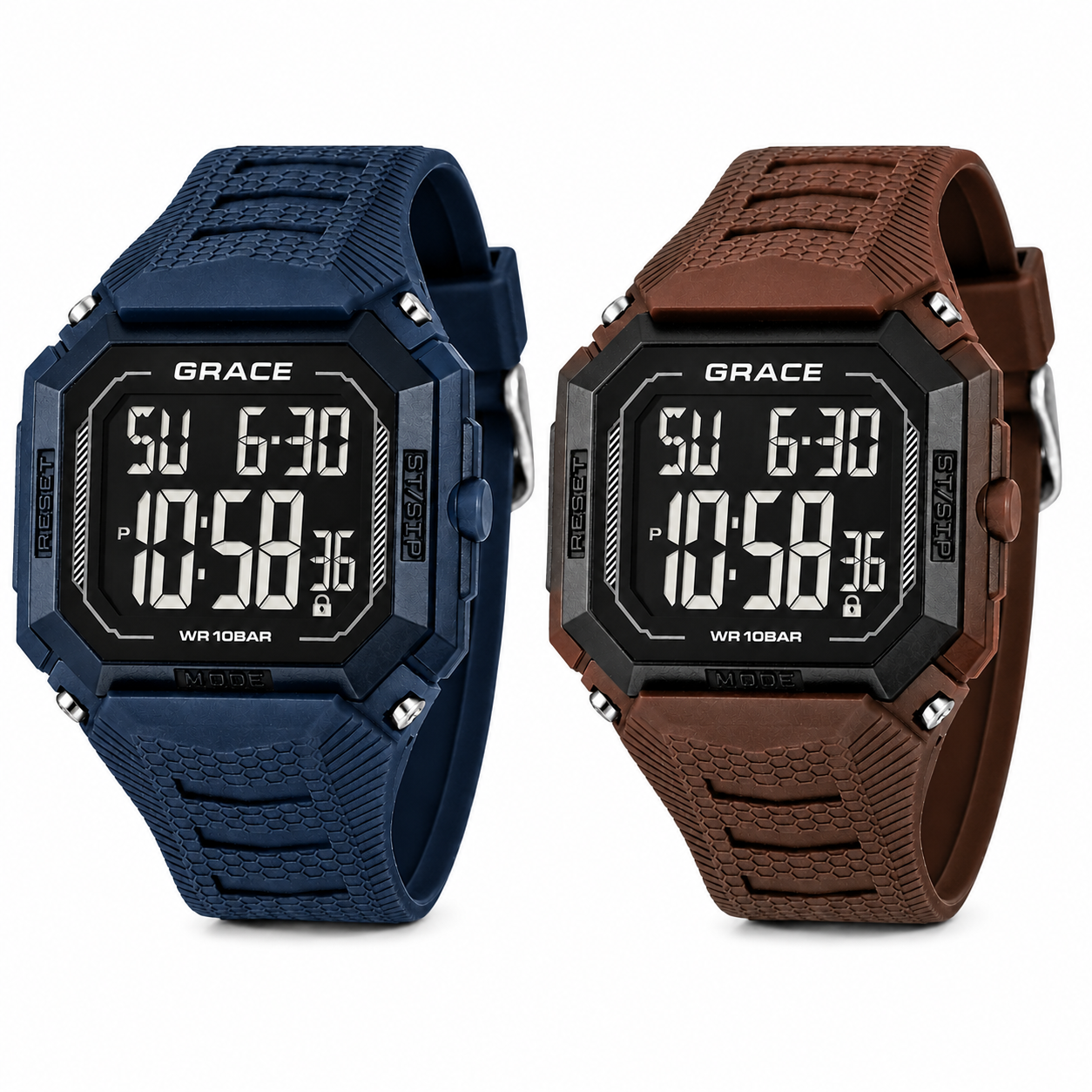 PowerX Tactical Waterproof Digital Watch with Alarm Stopwatch