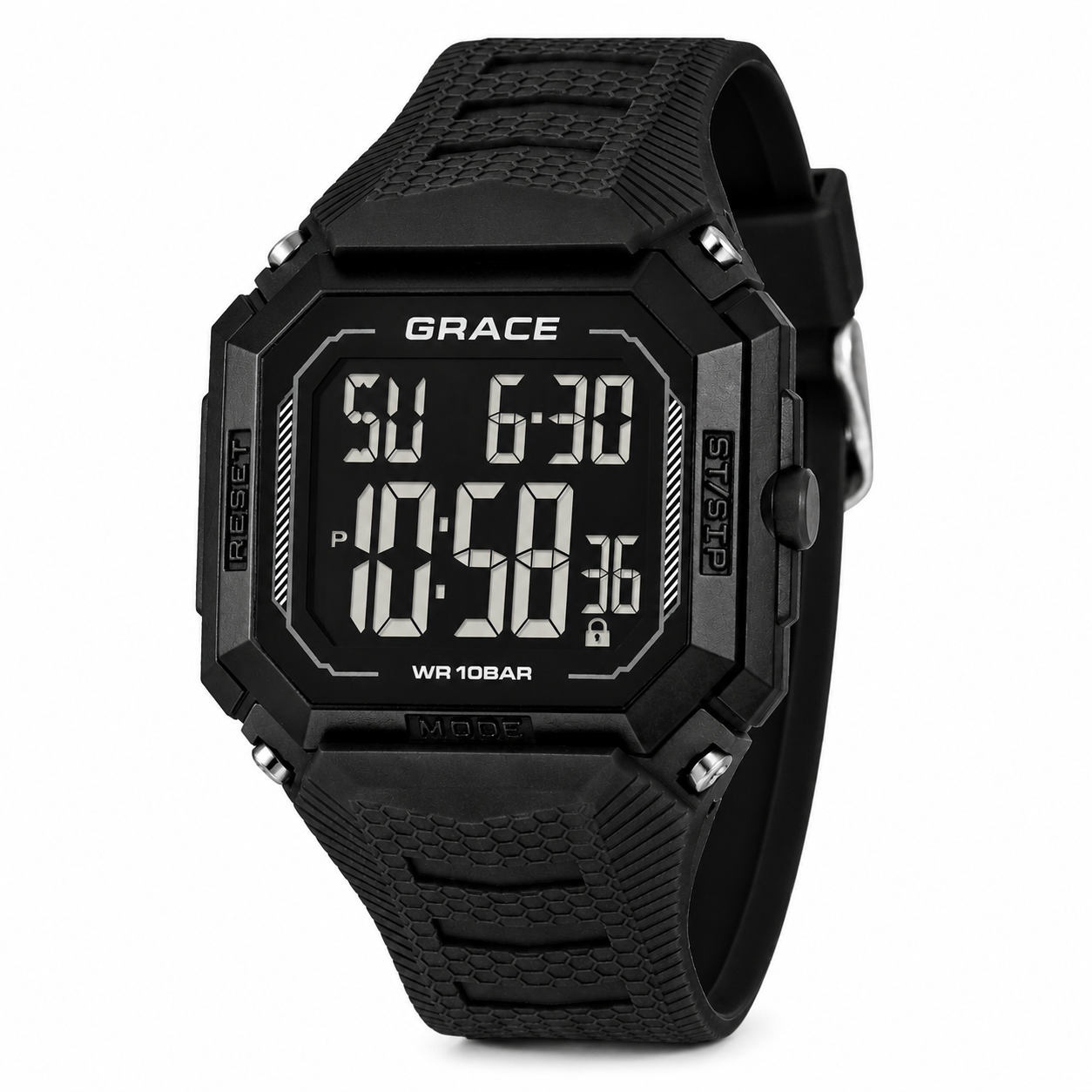 PowerX Tactical Waterproof Digital Watch with Alarm Stopwatch